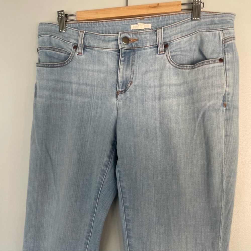 Eileen Fisher Organic Cotton Straight Stretch Ankle Jeans Sz 10 - Style #R18BD - Picture 2 of 11